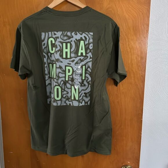 Champion Tshirt Mens Medium Green - Picture 1 of 2